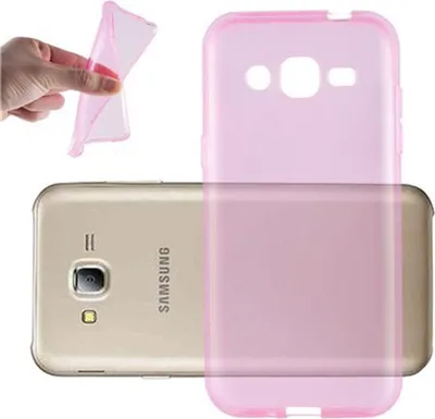 Produktbild von Cadorabo Hülle für Samsung Galaxy J2 2015 Schutz Hülle in Pink Schutzhülle TPU Silikon Cover Etui Case