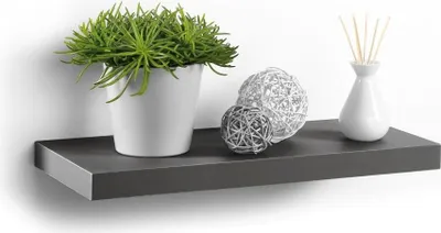 Obrázek produktu pro Nástěnná police z MDF, 50 x 22,8 cm, šedá