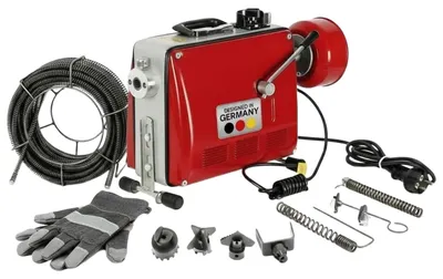 Produktbild von Rohrreinigungsmaschine 500 W Abflussreiniger mit 16 mm Spirale
