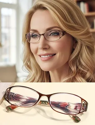 Produktbild von GKA Damen Lesebrille 2,0 feminin braun mit tollem Farbverlauf Muster Brille