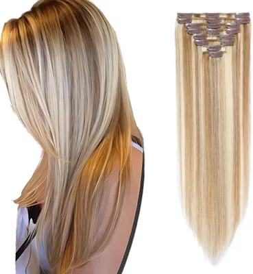 Produktbild von 8 Clip-In Haarverlängerungen 60 cm Balayage Blond