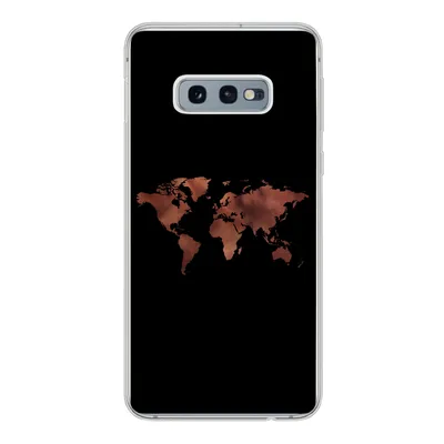 Produktbild von MuchoWow® Handyhülle Schutzhülle Hülle für Samsung Galaxy S10e Weltkarte - Leder - Schwarz Silikon Softcase Handy Hülle - Handy
