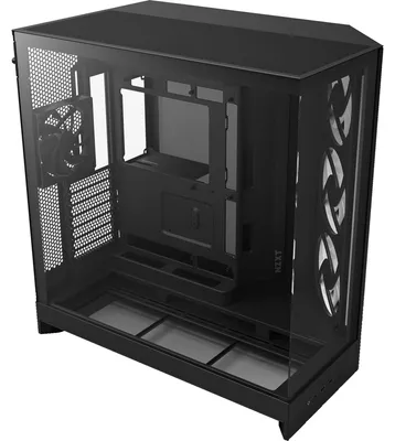 Produktbild von NZXT H9 Flow RGB, Midi Tower, PC, Schwarz, ATX, EATX, micro ATX, Mini-ITX, Netz, SGCC, Gehärtetes Glas, 16,5 cm