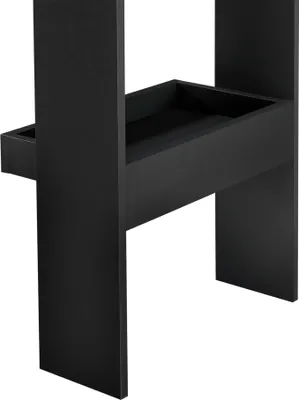 Obrázek produktu pro Barový stůl Bromölla 120 x 45 x 106 Stojací stůl k montáži na stěnu s policemi Černá/tmavý dub
