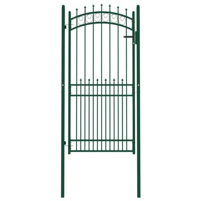 Produktbild von vidaXL Zauntor EMMEN mit Spikes Stahl 104 x 147 cm Grün