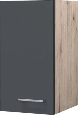 Produktbild von Hängeschrank Küche - 30 cm breit - Basaltgrau Matt San Remo Eiche – Morena