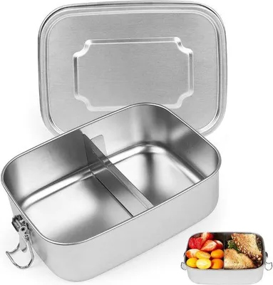 Productafbeelding van Roestvrijstalen lunchbox van 1500 ml, ideaal voor onderweg