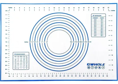 Productafbeelding van Blauwe siliconen bakmat met antiaanbaklaag, formaat 60x40 cm