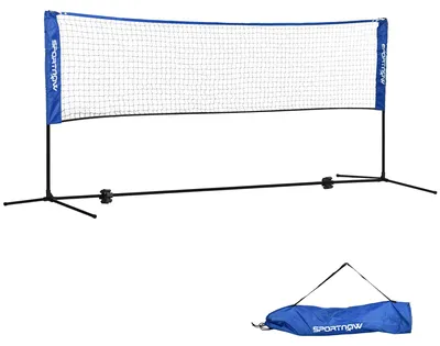 Produktbild von SPORTNOW Badmintonnetz Set, Höhenverstellbares Tennisnetz mit Transporttasche
