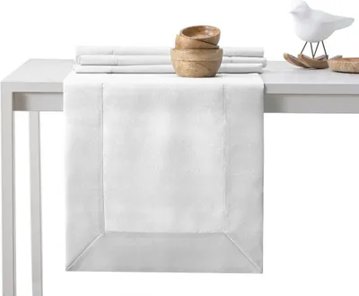 Zdjęcie produktu dla Bieżnik plamoodporny VESTA mankiet 40X140 biały AmeliaHome