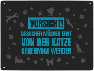 Produktbild von Metallschild XL mit Spruch: Besucher müssen erst von ... Schild Blechschild