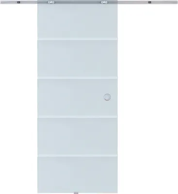 Produktbild von HOMCOM Szklane drzwi przesuwne Drzwi przesuwne Drzwi szklane Drzwi pokojowe częściowo satynowane 775 / 900 / 1025 x 2050 mm (Model1/ 900 x 2050 mm)
