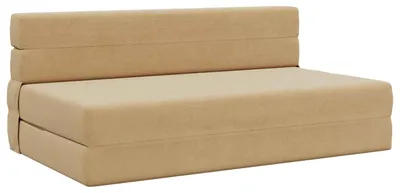 Produktbild von vidaXL Klappsofa Bett Hellgrün-Grau 203 x 152 x 15 cm Cordstoff