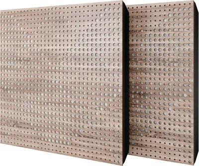 Zdjęcie produktu dla Zestaw 2 sztuk – panel akustyczny z aksamitną okładziną i zestawem montażowym | 50 x 50 x 5 cm | pochłanianie, rozpraszanie i odbijanie dźwięku – izolacja akustyczna | [WILDS - Sonoma | Biały]