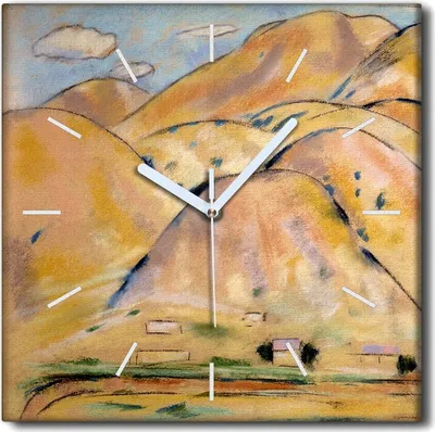 Produktbild von Coloray Uhr auf Leinwand 30x30 cm Wand Uhr Dekoration Wohnzimmer Segeltuch weiße Zeiger -Ostseekarte.