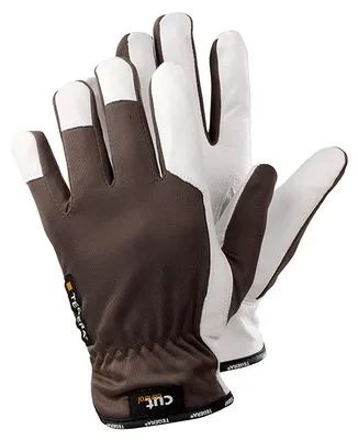 Produktbild von Ejendals TEGERA 215, Werkstatthandschuhe, Grau, Weiß, Erwachsener, Erwachsener, Kratzresistent, Latex, Leder, Nylon