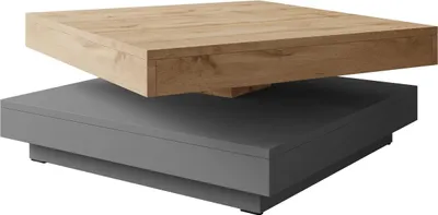 Produktbild von MIRJAN24 Couchtisch Nenani, Sofatisch, Weiß Beistelltisch, Modern Kaffeetisch (Farbe: Wotan Eiche / Graphit Grau)