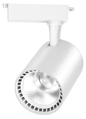 Immagine prodotto di Faretti LED Techstar® per binario, per binario monofase tipo L, 30W, luce fredda 6500K, illuminazione direzionabile, corpo in alluminio bianco