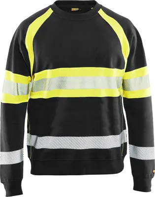Produktbild von Blakläder High Vis Sweater 3359 1158 in div. Farben, Farbe:schwarz/gelb, Größe:M