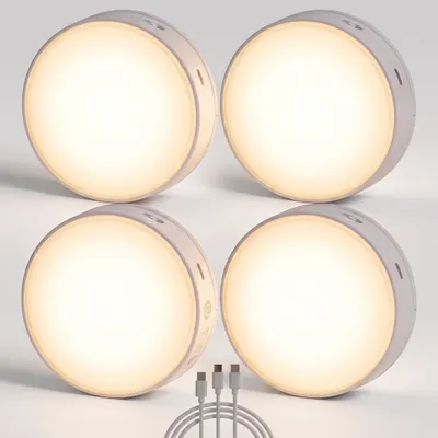 Produktbild von Northpoint LED Akku Schranklichter Unterbauleuchte Spots 4er-Set Akzentbeleuchtung  Bewegungsmelder