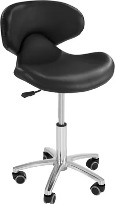 Obrázok produktu pre physa Rollhocker mit Lehne - 450 - 590 mm - 150 kg - Schwarz