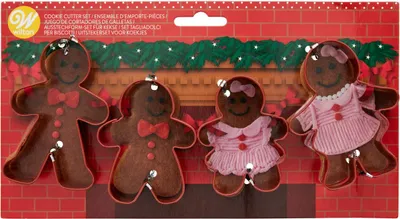 Produktbild von Wilton Cookie Cutter Set Gingerbread | Ausstecher Lebkuchenmännchen Set/4