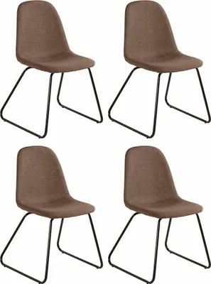 Produktbild von Esszimmerstuhl in Cappucino Stoff, 4er Pack
