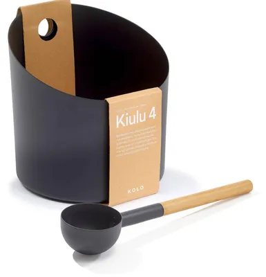 Produktbild von SET> KOLO Sauna Kübel 4 + Kelle, schwarz
