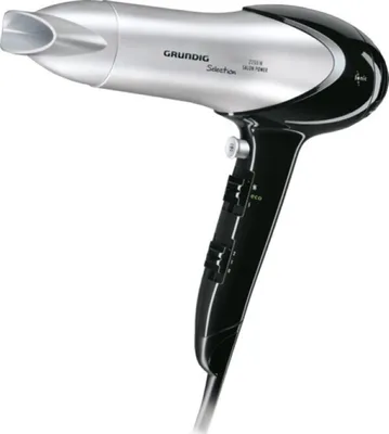 Obrázek produktu pro GRUNDIG HD 6080 B Vysoušeč vlasů 2200 W Ion Function 3 Temperature 2 Hair Care Powerful Styling