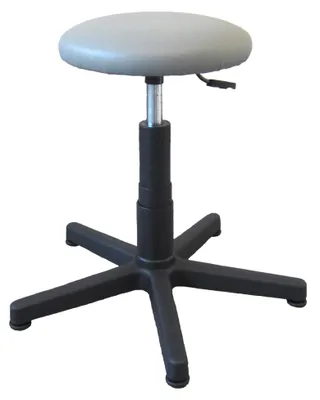 Höhenverstellbarer Hocker mit Polstersitz, 48-67 cm, grau