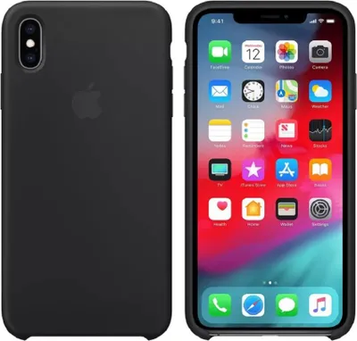 Produktbild von Original Apple iPhone Xs Max Silikon Case 6,5" MRWE2ZM/A Schutzhülle Black