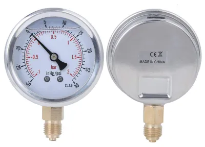 Vakuummeter -30-30 inHg/psi 2 bar Industriemanometer
