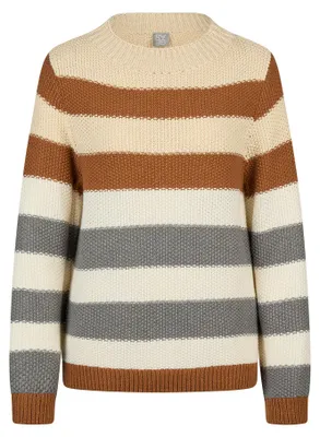 Produktbild von Rabe Grobstrick Pullover aus Baumwoll-Mix mit Ringelbild, Braun, Größe 50