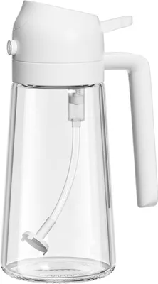 Produktbild von Ölsprüher zum Kochen, 2-in-1-Ölspender, 500 ml/17 oz, Glas-Sprühflasche mit Ausgießer, wiederverwendbarer Ölsprüher in Lebensmittelqualität für Küche, Salat, Braten, Grillen