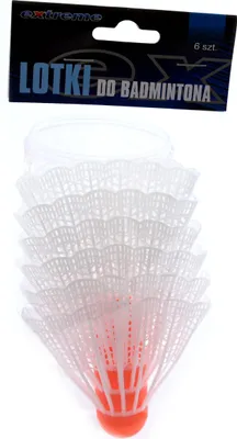 Produktbild von 6x Badminton Federbälle Kunststoff Weiß - Robuste Shuttlecocks Set Training Sport 7cm