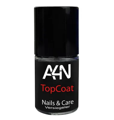 Produktbild von A4N Top Coat 15ml Überlack, schnell trocknend und lusttrocknend. Top Lack zum Schutz deiner Nägel