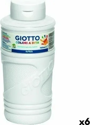 Image de Peinture au doigt Giotto Blanc 750 ml (6 pièces)