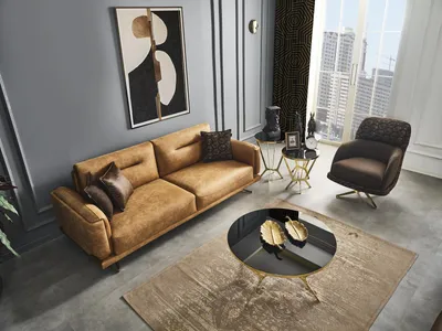 Immagine prodotto di Divano componibile, modello 31, poltrona, arredamento, lusso, design, marrone