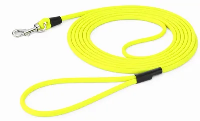 Image de Laisse d'entraînement et de traction Flamingo Caspar Fluo jaune, longueur : 5 m