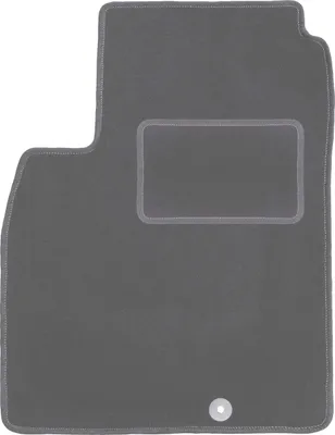 Produktbild von Fahrerfußmatte Velours graphit passend für Nissan Micra K13 (2010-2016, Schrägheck) – mit Befestigungen – passgenau