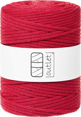 Obrázok produktu pre Červená bavlnená pletená šnúrka 5 mm 100 m OUTLET