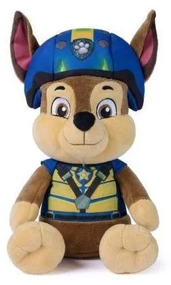 Image de Peluche 25 cm Chase La Pat' Patrouille Le Film Mission Dino Spinmaster Dès 12 Mois
