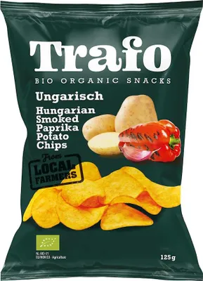 CHIPSY ZIEMNIACZANE Z PAPRYKĄ WĘDZONĄ BIO 125 g - TRAFO