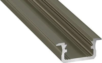 Obrázek produktu pro LED hliníkový profilový pásek Inox | Typ B Všestranný | S koncovkou | Mléčný kryt | 1m