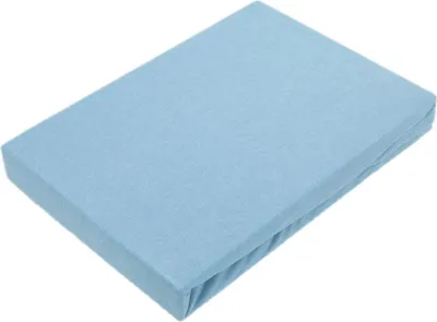 Produktbild von Jersey Spannbettlaken für Wasserbetten Rundumgummizug 200 x 220 cm Hellblau