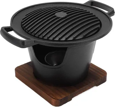 Produktbild von Kompakte Holzkohle-Grillplatte für Reisen und Picknicks