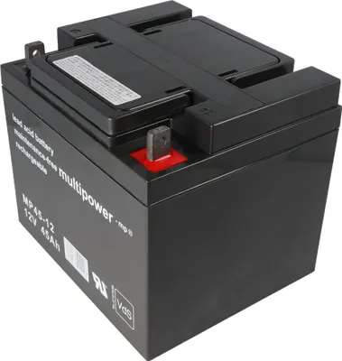 Produktbild von Multipower MP45-12 Akku mit M6 Schraubanschluss, 12 Volt 45 Ah