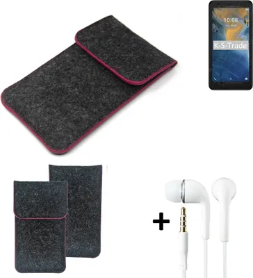 Produktbild von K-S-Trade Handy Hülle Schutz Hülle kompatibel mit ZTE Blade A31 Lite Schutzhülle Handyhülle Filztasche Pouch Tasche Case Sleeve Filzhülle