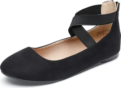 Produktbild von DREAM PAIRS Damen Bequeme Ballerinas Mode Flache Schuhe, Farbe: Schwarz, Größe:41