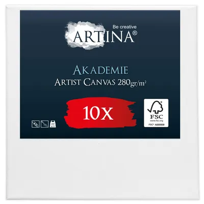 Produktbild von Artina Keilrahmen Leinwand Akademie, 10x10cm, 10er Set